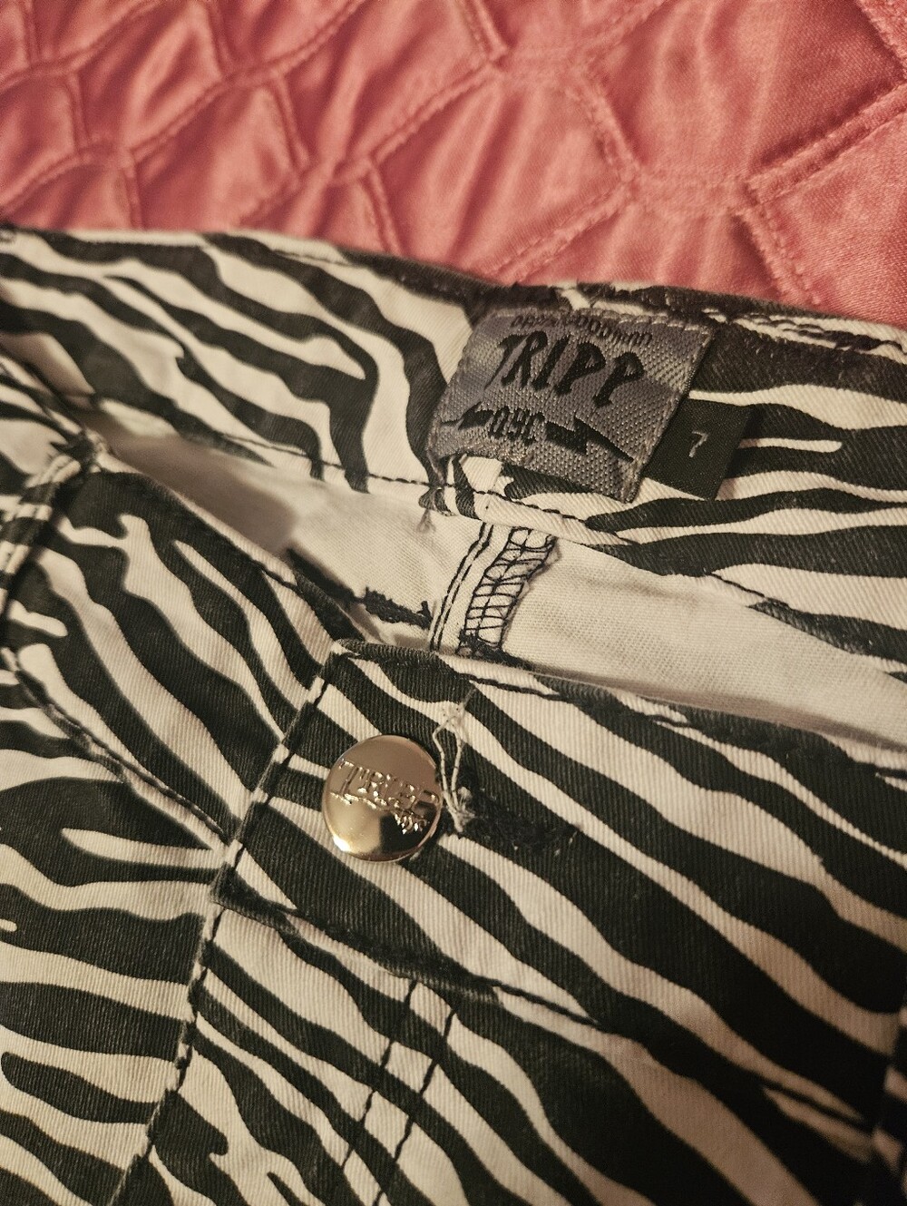 *send offers!!* NEW Tripp NYC Zebra Print Skinny Jeans Size 7 - Picture 3 of 5